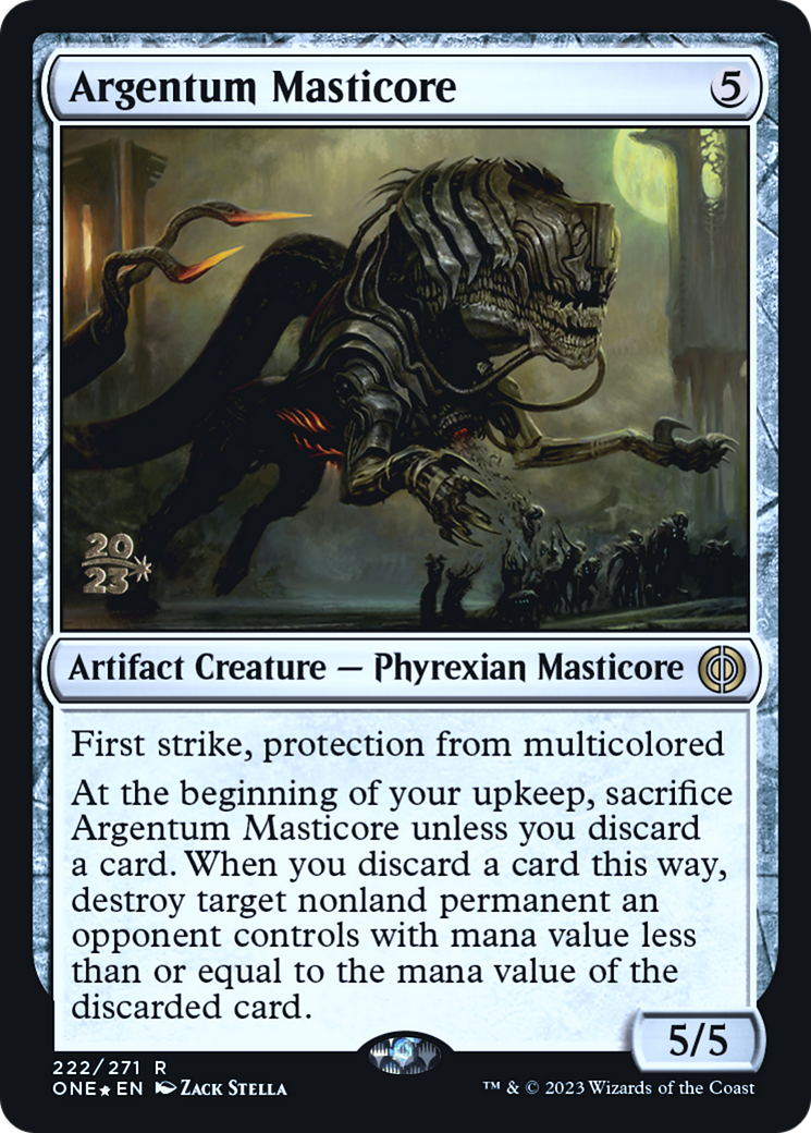 Argentum Masticore [Phyrexia: All Will Be One Prerelease Promos] | Tacoma Games