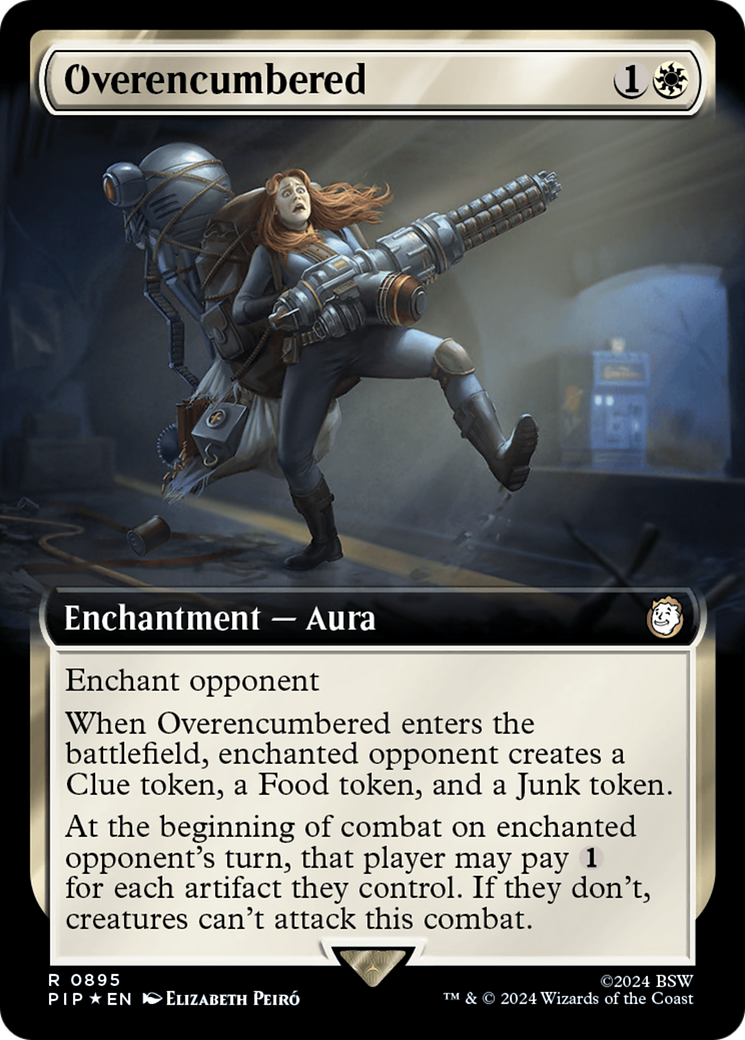 Overencumbered (Extended Art) (Surge Foil) [Fallout] | Tacoma Games