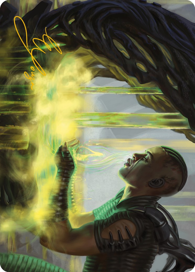 Necrogen Communion Art Card (Gold-Stamped Signature) [Phyrexia: All Will Be One Art Series] | Tacoma Games