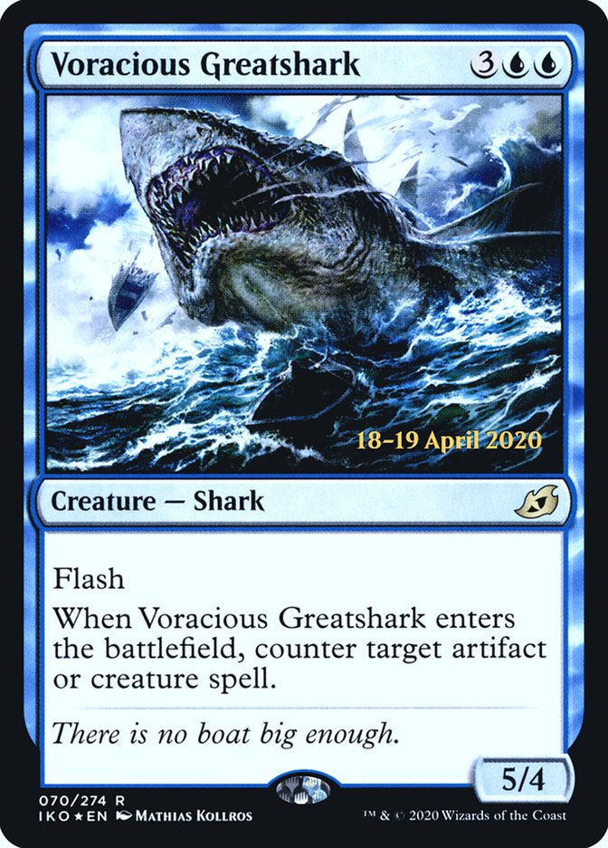 Voracious Greatshark  [Ikoria: Lair of Behemoths Prerelease Promos] | Tacoma Games