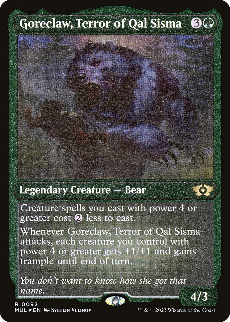 Goreclaw, Terror of Qal Sisma (Foil Etched) [Multiverse Legends] | Tacoma Games
