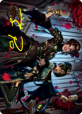 Falkenrath Celebrants 2 Art Card (Gold-Stamped Signature) [Innistrad: Crimson Vow Art Series] | Tacoma Games