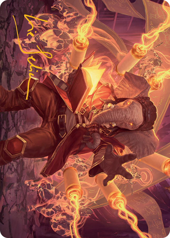 Quintorius, Loremaster Art Card (52) (Gold-Stamped Signature) [March of the Machine Art Series] | Tacoma Games