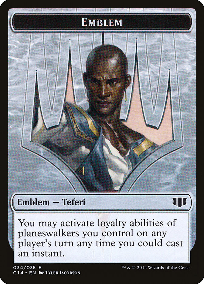 Teferi, Temporal Archmage Emblem // Zombie (011/036) Double-sided Token [Commander 2014 Tokens] | Tacoma Games