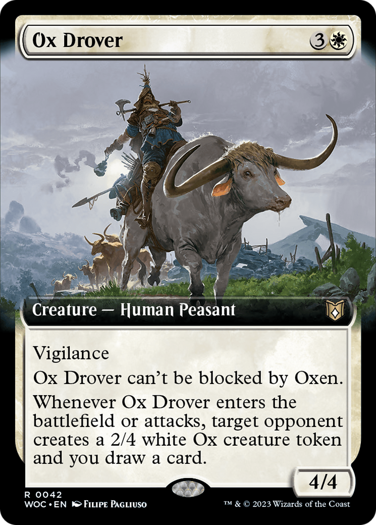 Ox Drover (Extended Art) [Wilds of Eldraine Commander] | Tacoma Games