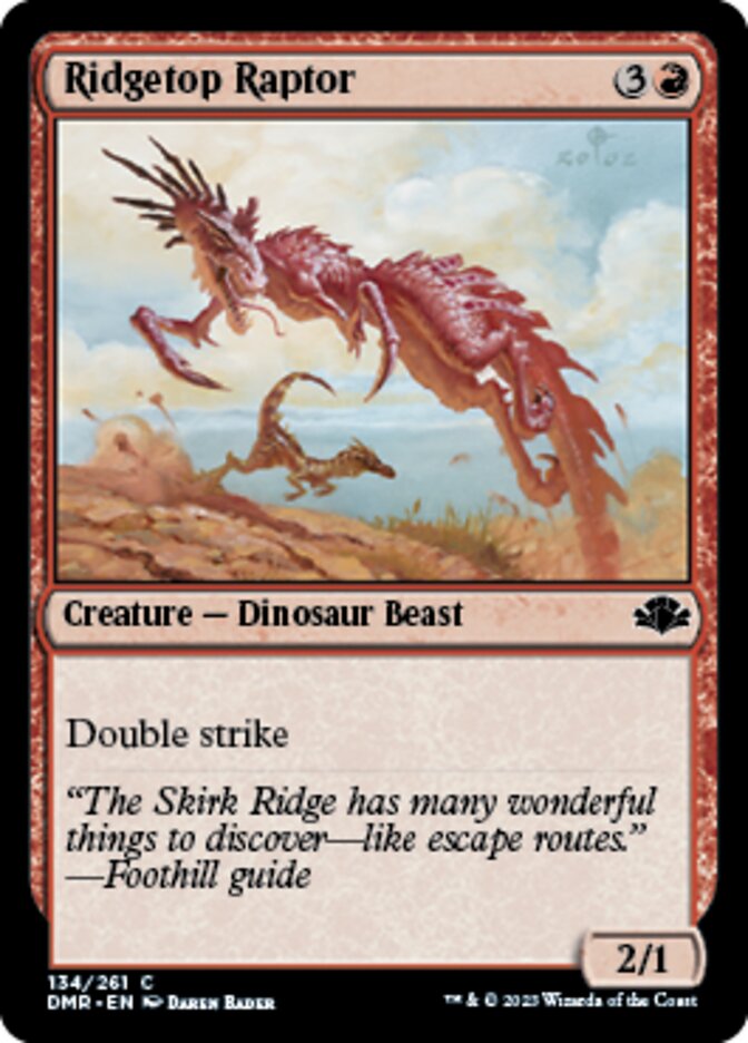 Ridgetop Raptor [Dominaria Remastered] | Tacoma Games