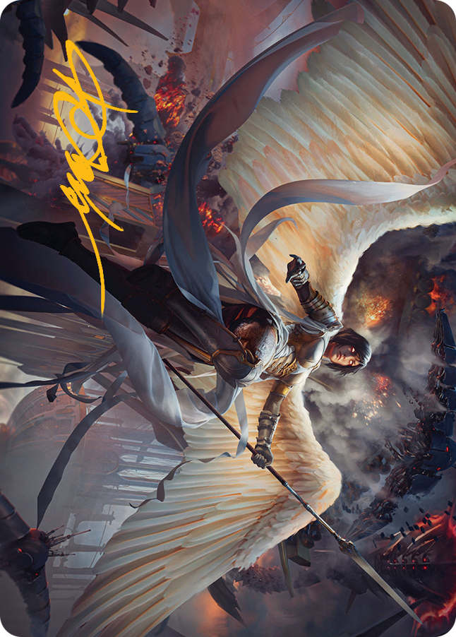 Serra Faithkeeper Art Card (Gold-Stamped Signature) [March of the Machine Art Series] | Tacoma Games