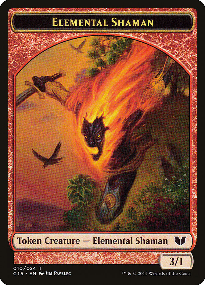 Knight (004) // Elemental Shaman Double-Sided Token [Commander 2015 Tokens] | Tacoma Games