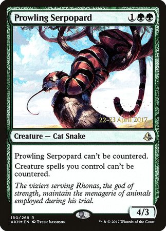 Prowling Serpopard [Amonkhet Promos] | Tacoma Games