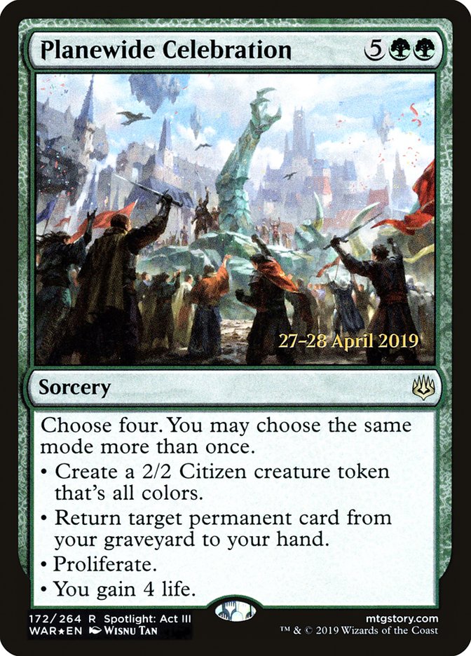 Planewide Celebration  [War of the Spark Prerelease Promos] | Tacoma Games