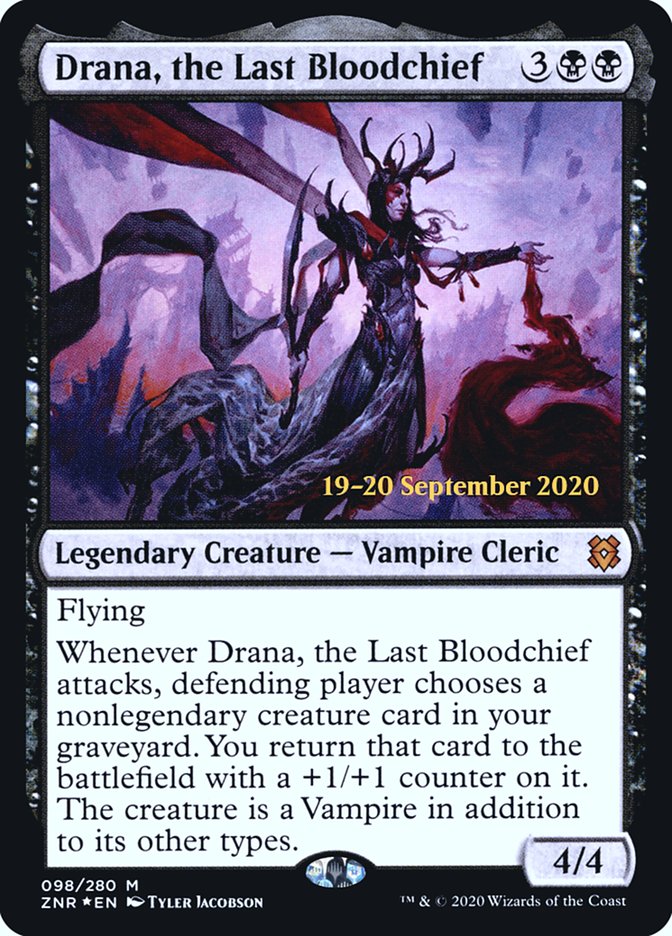 Drana, the Last Bloodchief  [Zendikar Rising Prerelease Promos] | Tacoma Games