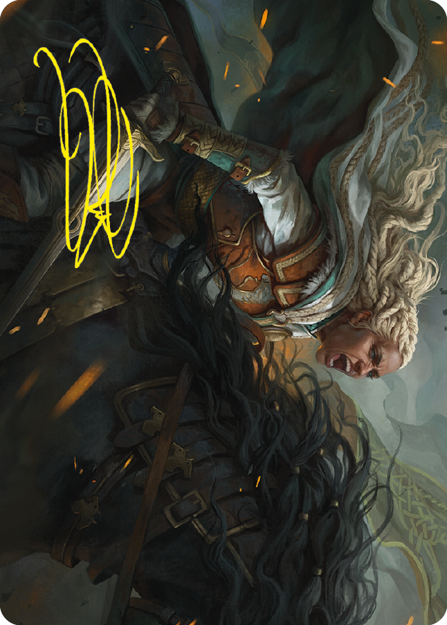 Eowyn, Fearless Knight Art Card (Gold-Stamped Signature) [The Lord of the Rings: Tales of Middle-earth Art Series] | Tacoma Games