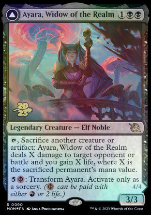 Ayara, Widow of the Realm // Ayara, Furnace Queen [March of the Machine Prerelease Promos] | Tacoma Games