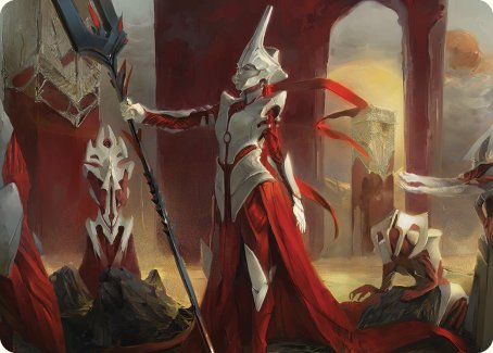 Porcelain Zealot Art Card [Phyrexia: All Will Be One Art Series] | Tacoma Games