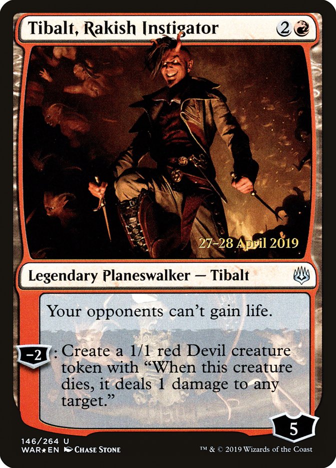 Tibalt, Rakish Instigator  [War of the Spark Prerelease Promos] | Tacoma Games
