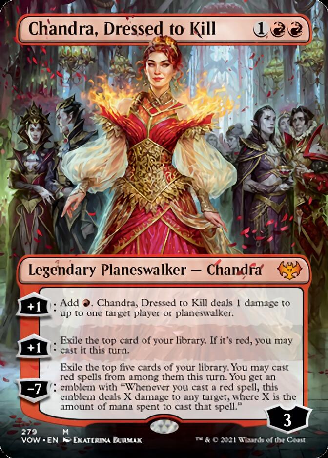 Chandra, Dressed to Kill (Borderless) [Innistrad: Crimson Vow] | Tacoma Games