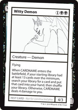 Witty Demon (2021 Edition) [Mystery Booster Playtest Cards] | Tacoma Games