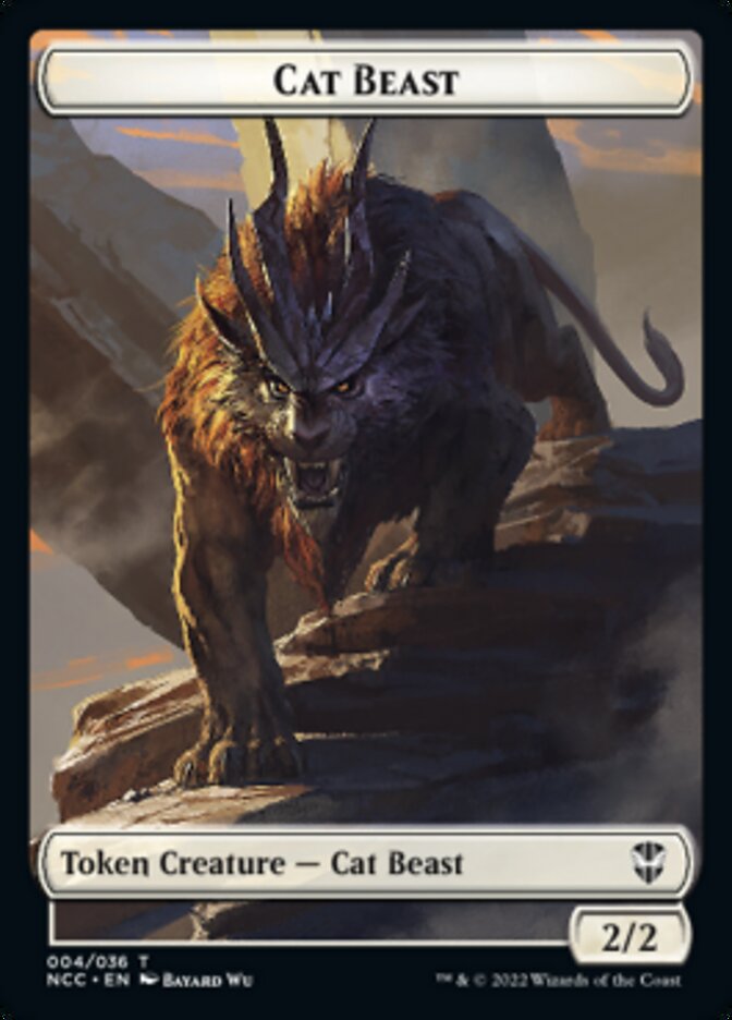 Soldier (09) // Cat Beast Double-sided Token [Streets of New Capenna Commander Tokens] | Tacoma Games