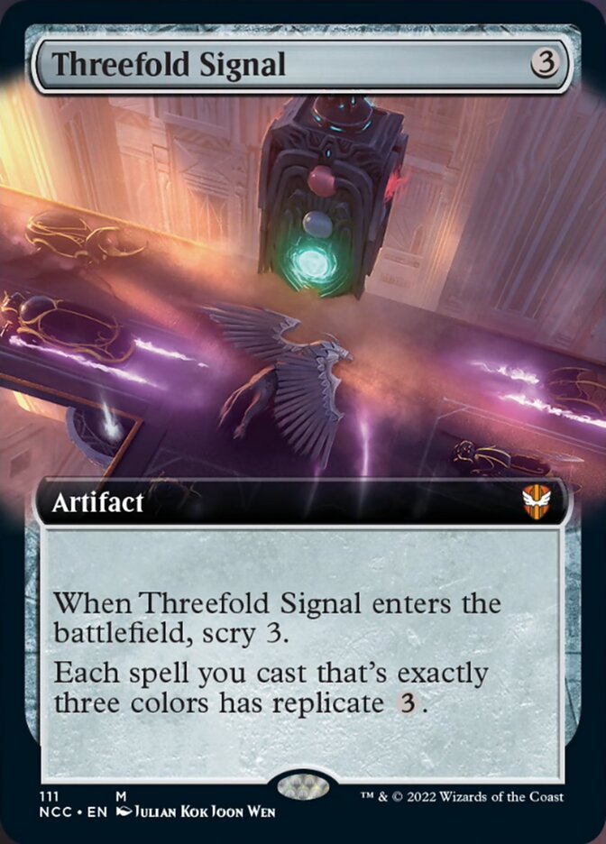 Threefold Signal (Extended Art) [Streets of New Capenna Commander] | Tacoma Games