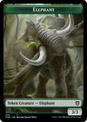 Human Soldier // Elephant Double-Sided Token [Phyrexia: All Will Be One Commander Tokens] | Tacoma Games