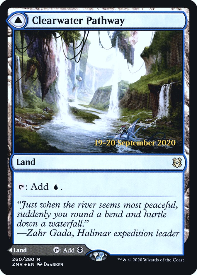 Clearwater Pathway // Murkwater Pathway  [Zendikar Rising Prerelease Promos] | Tacoma Games