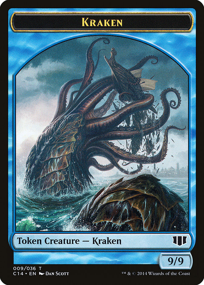 Kraken // Zombie (011/036) Double-sided Token [Commander 2014 Tokens] | Tacoma Games