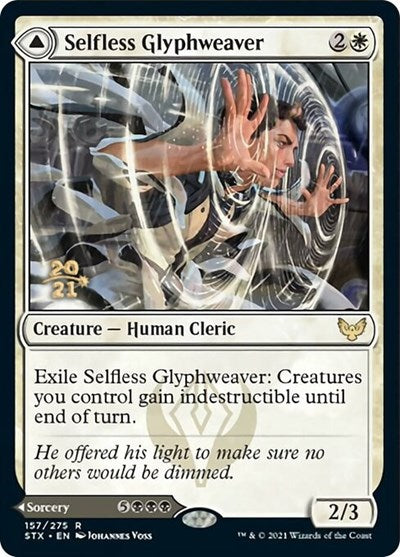 Selfless Glyphweaver // Deadly Vanity [Strixhaven: School of Mages Prerelease Promos] | Tacoma Games