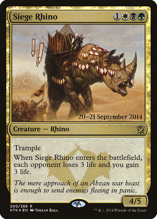 Siege Rhino [Khans of Tarkir Promos] | Tacoma Games
