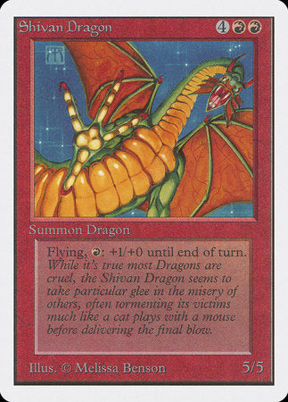 Shivan Dragon [Unlimited Edition] | Tacoma Games