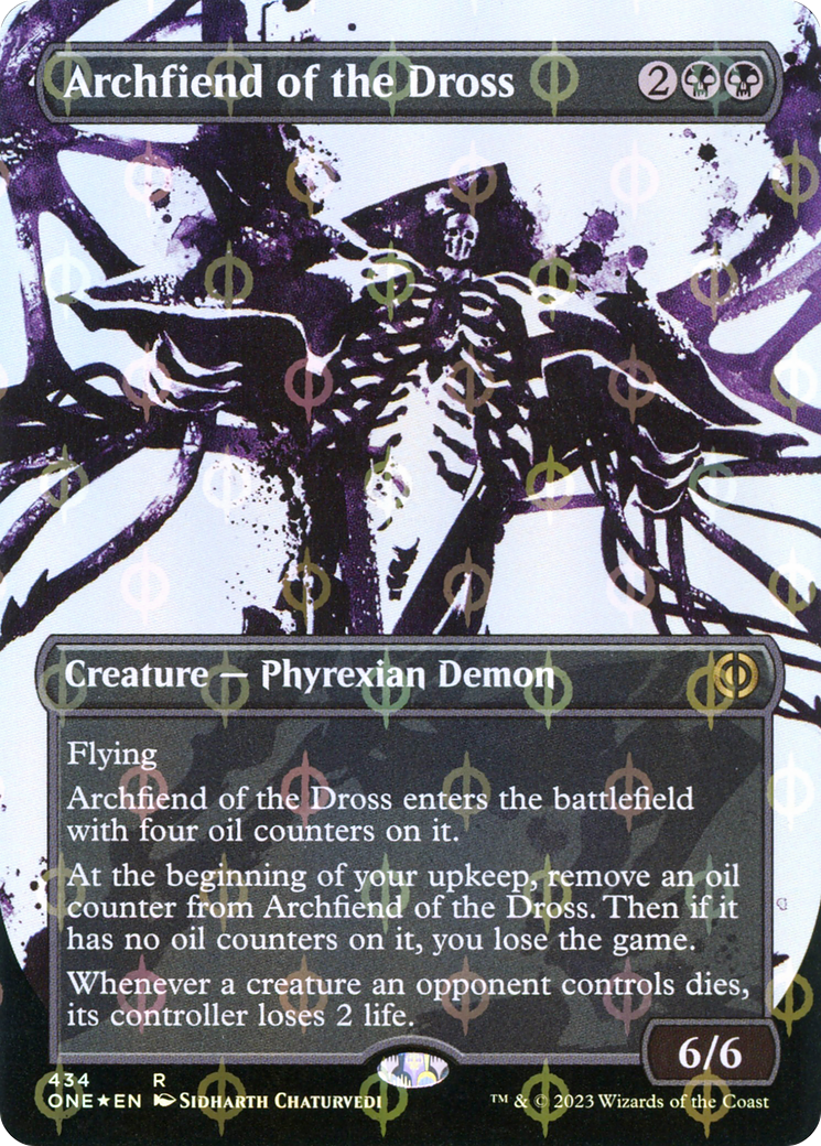 Archfiend of the Dross (Borderless Ichor Step-and-Compleat Foil) [Phyrexia: All Will Be One] | Tacoma Games