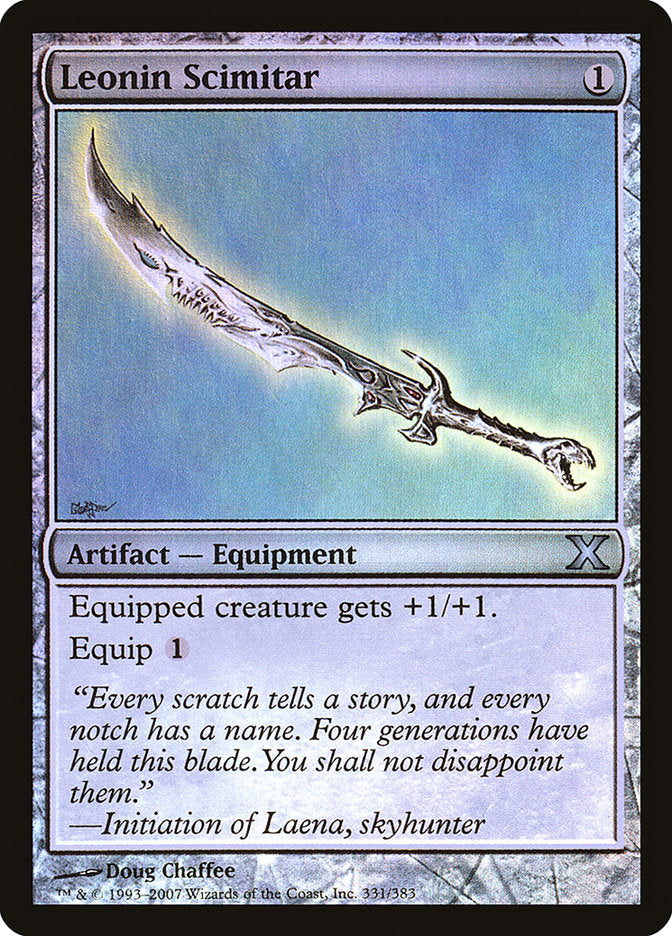 Leonin Scimitar (Premium Foil) [Tenth Edition] | Tacoma Games