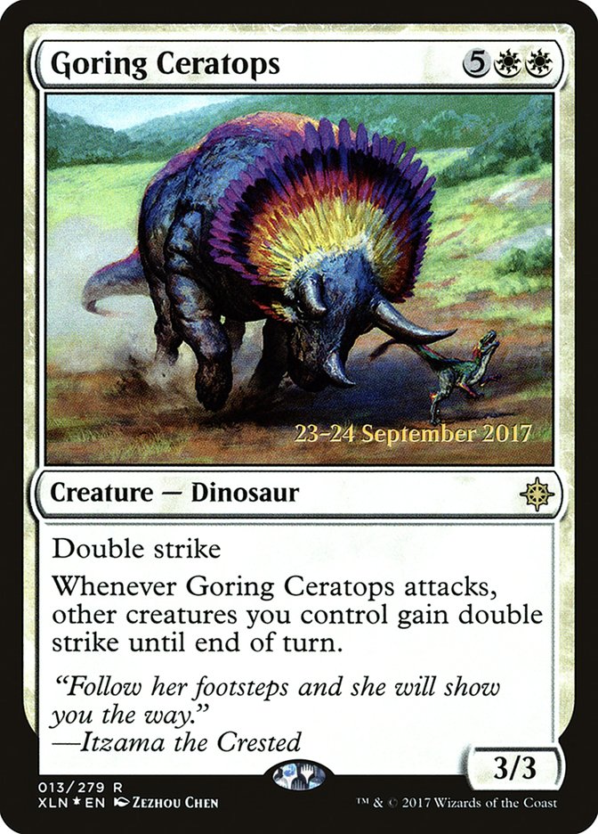 Goring Ceratops  [Ixalan Prerelease Promos] | Tacoma Games