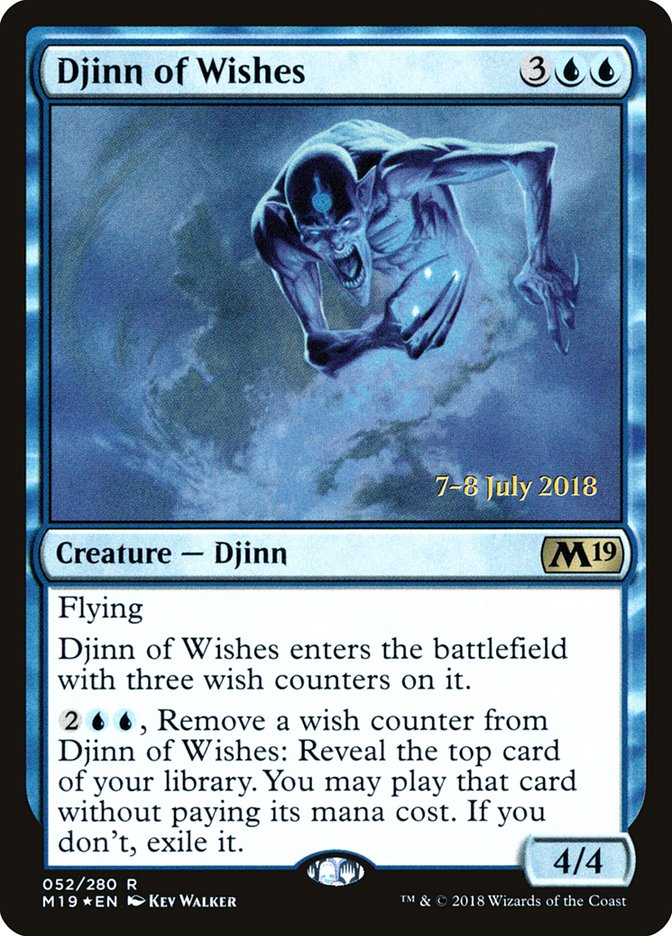 Djinn of Wishes  [Core Set 2019 Prerelease Promos] | Tacoma Games