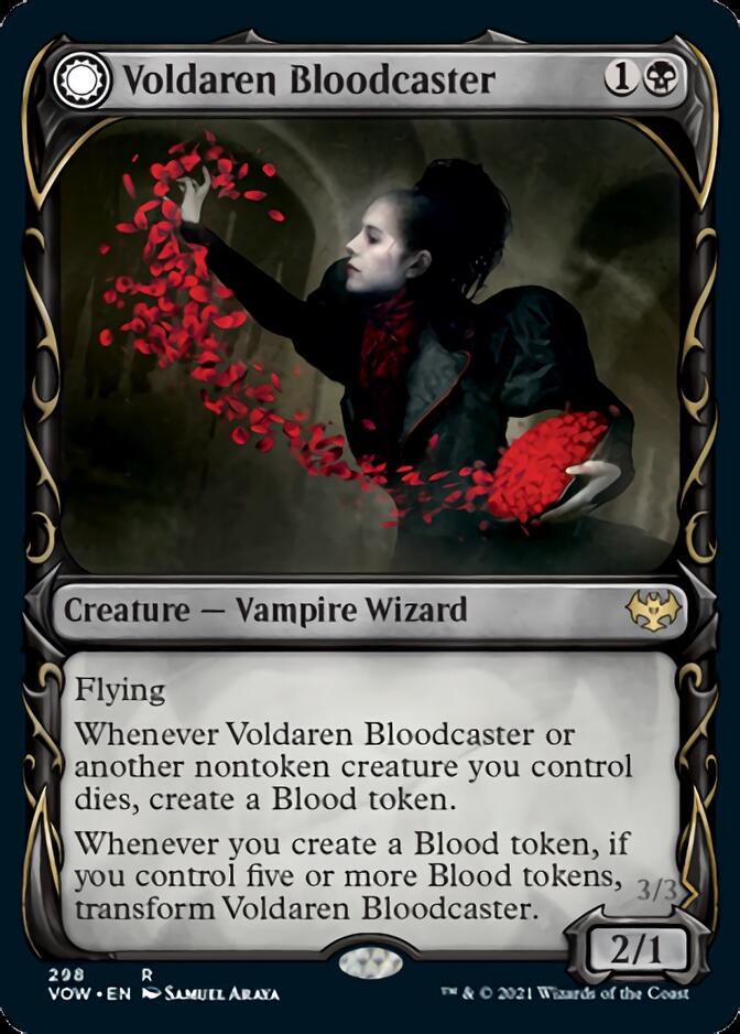 Voldaren Bloodcaster // Bloodbat Summoner (Showcase Fang Frame) [Innistrad: Crimson Vow] | Tacoma Games