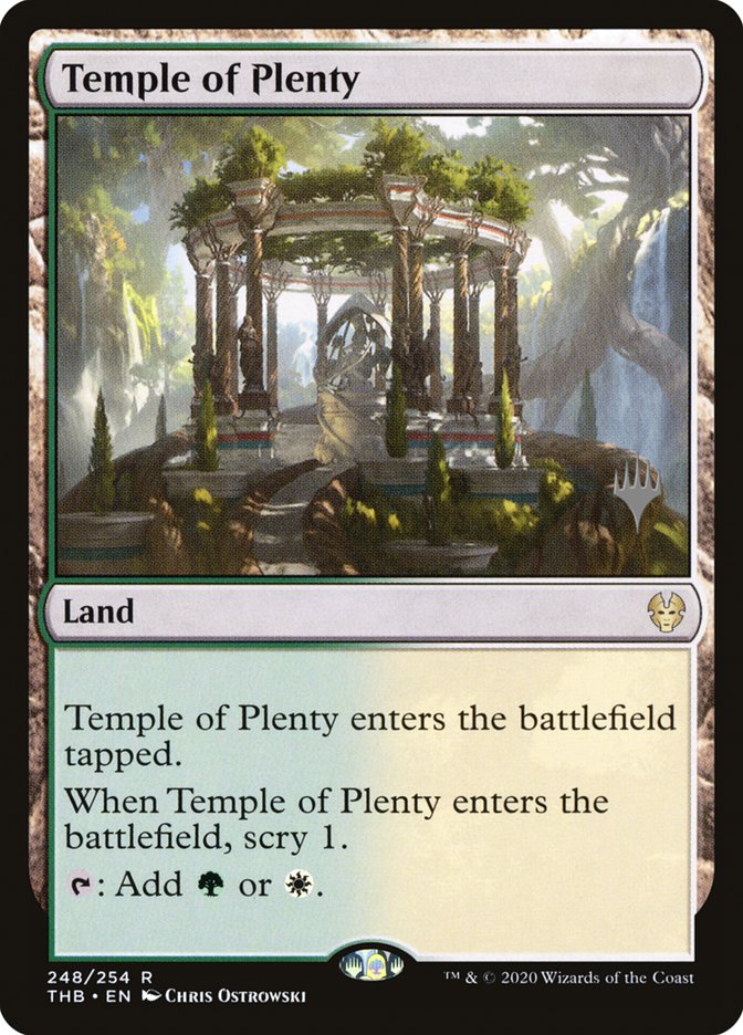 Temple of Plenty (Promo Pack) [Theros Beyond Death Promos] | Tacoma Games