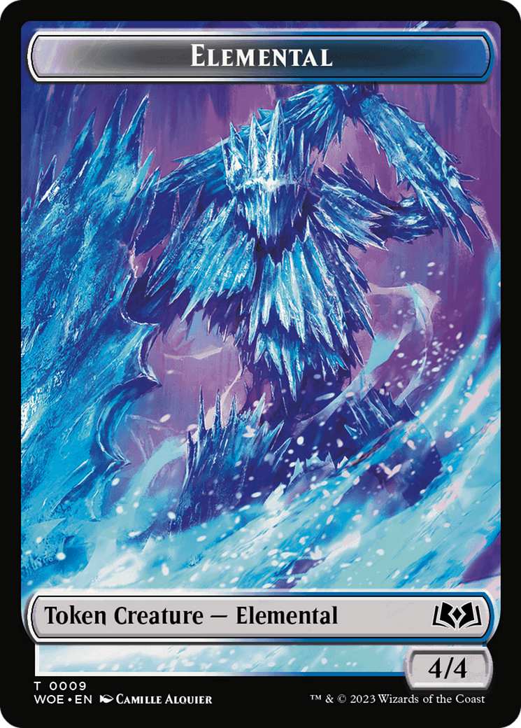 Elemental // Food (0011) Double-Sided Token [Wilds of Eldraine Tokens] | Tacoma Games