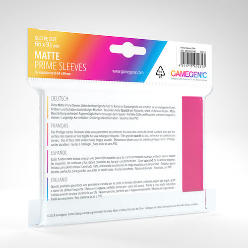 Gamegenic Matte Prime Card Sleeves | Tacoma Games