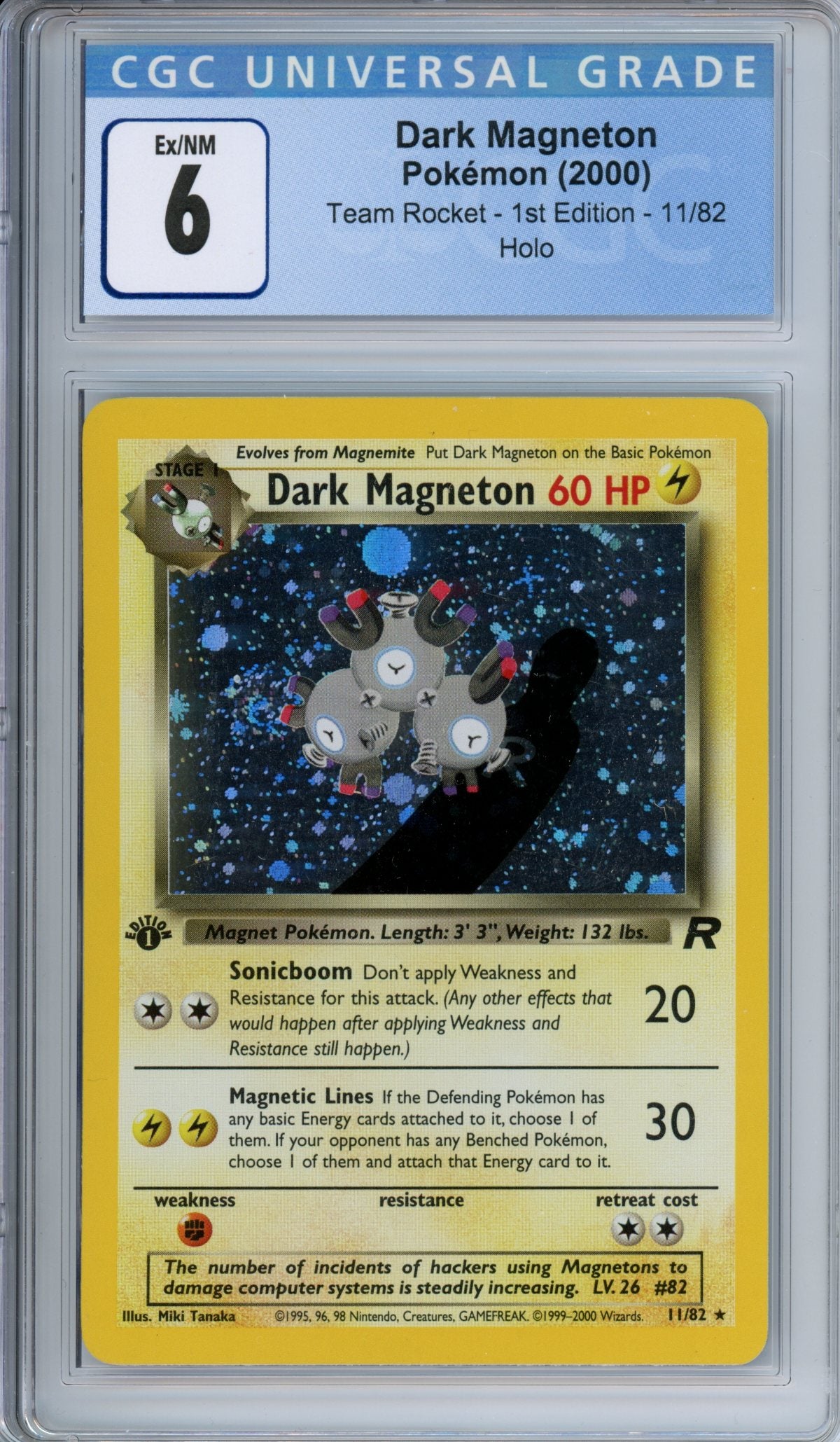 CGC 6 1st edition team rocket dark magneton | Tacoma Games