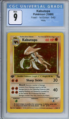 CGC 1st edition fossil Kabutops | Tacoma Games