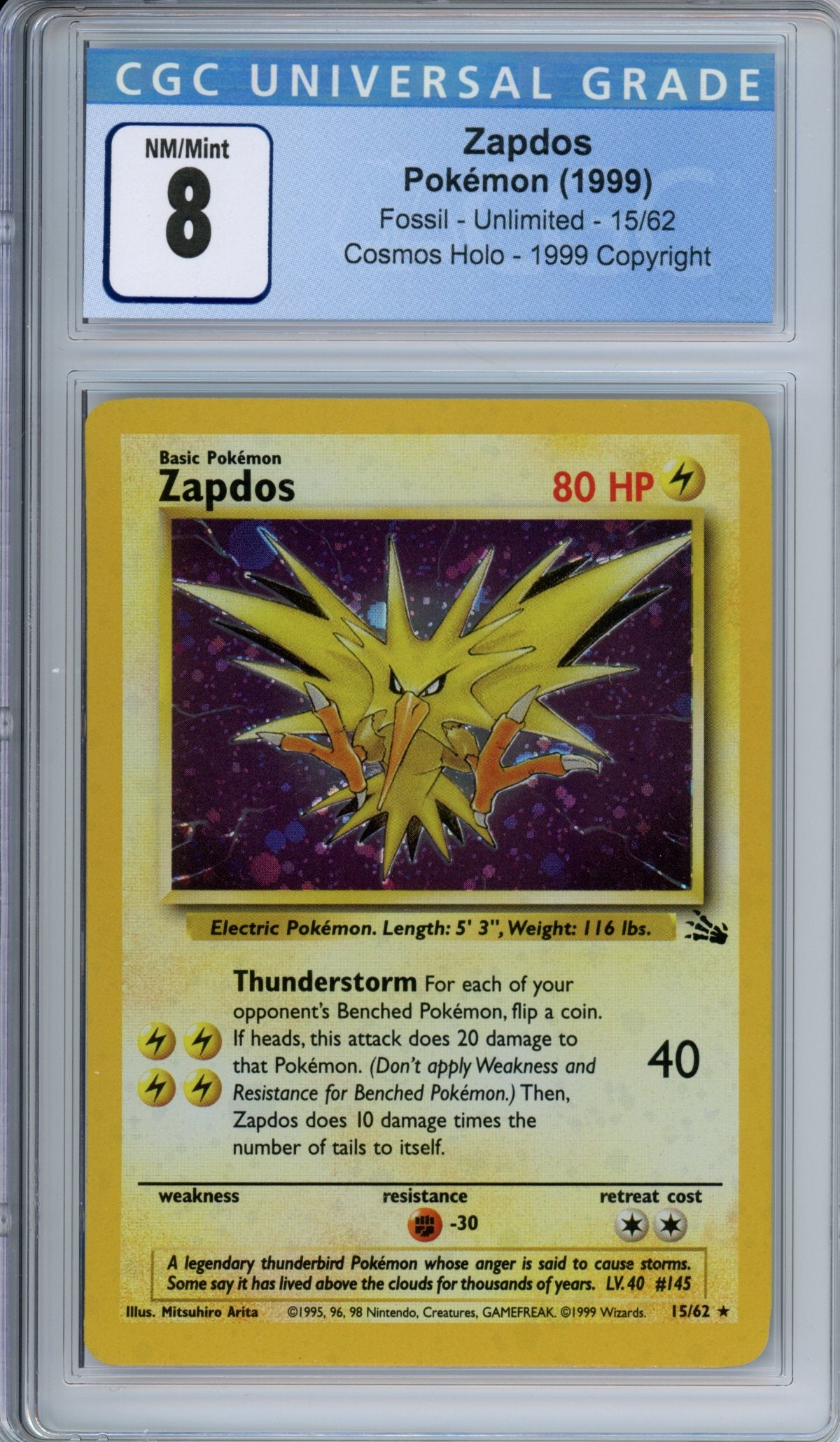CGC 8 Unlimited fossil zapdos | Tacoma Games