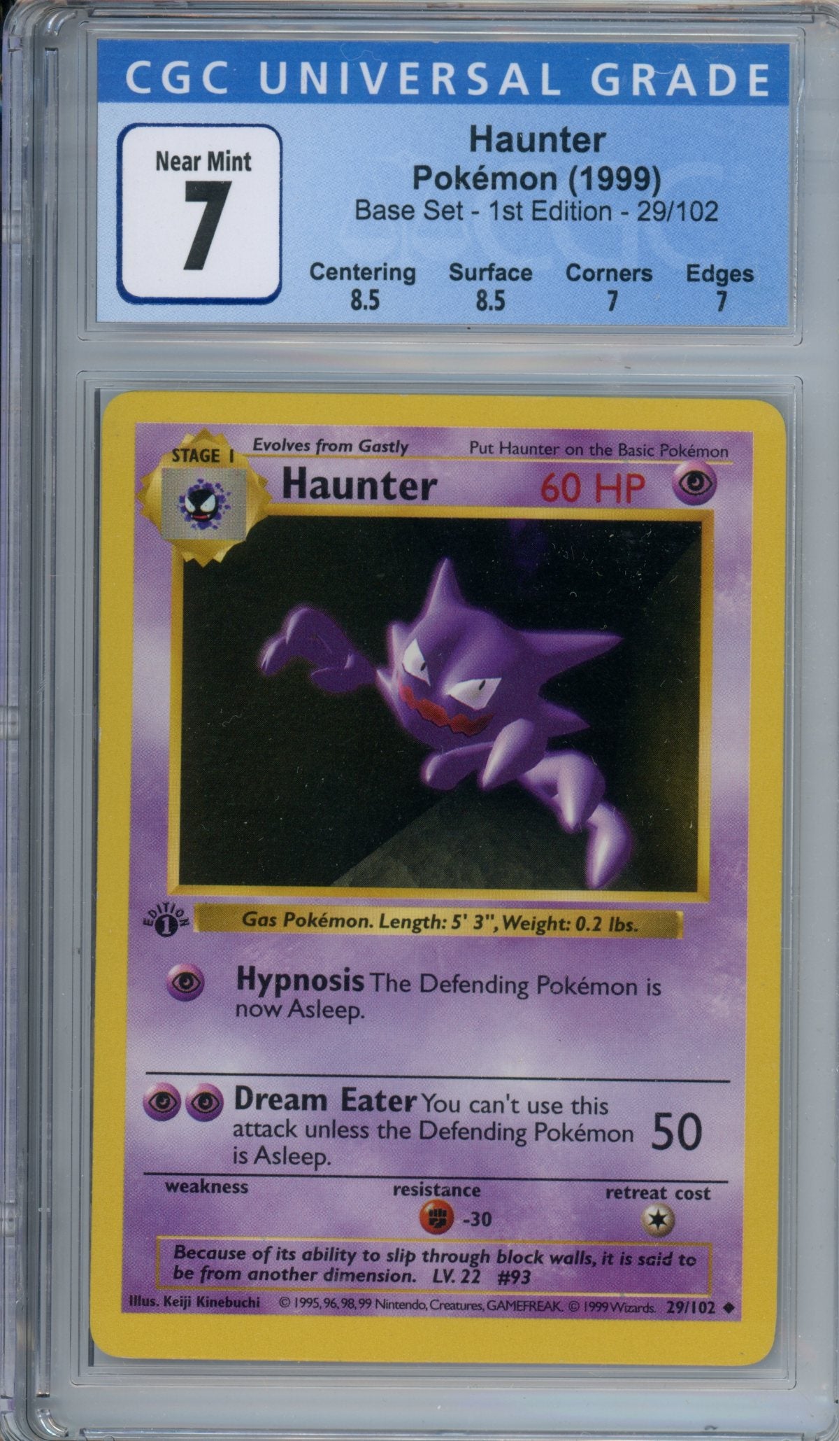CGC 7 1st edition base set haunter | Tacoma Games