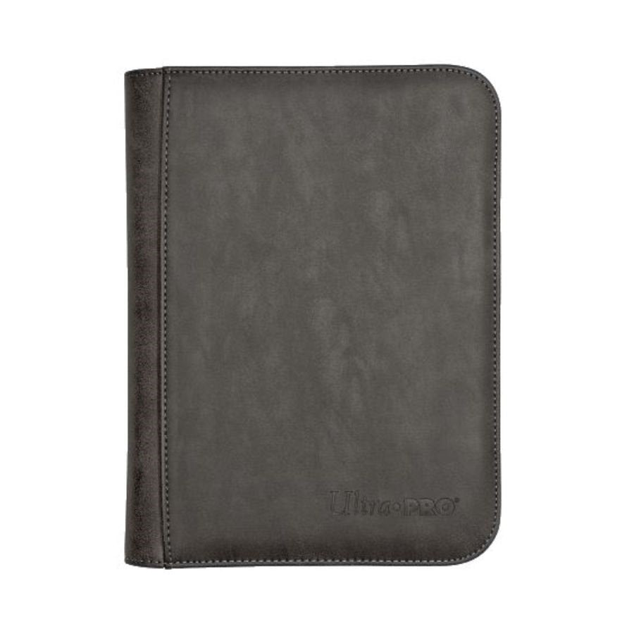 ULTRA PRO: SUEDE COLLECTION 4 POCKET ZIPPERED PRO-BINDER - JET | Tacoma Games