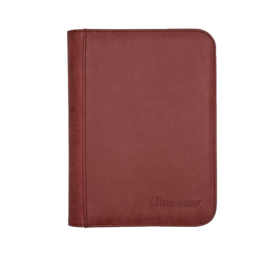 ULTRA PRO: SUEDE COLLECTION 4 POCKET ZIPPERED PRO-BINDER - RUBY | Tacoma Games